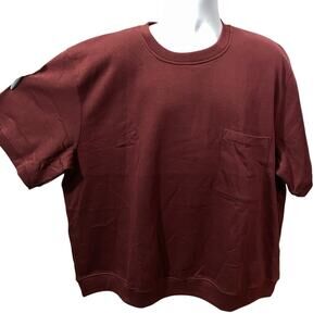 JOHN BLAIR FINE MENSWEAR SHIRT — Solid Red Short Sleeve Top Men's 3XL
